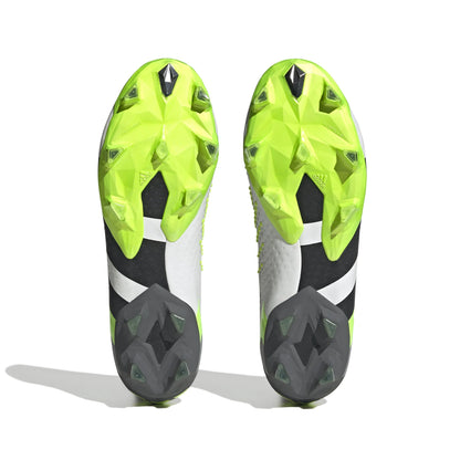 adidas Predator Accuracy FG Firm Ground Cleats White Black Lucid Lemon