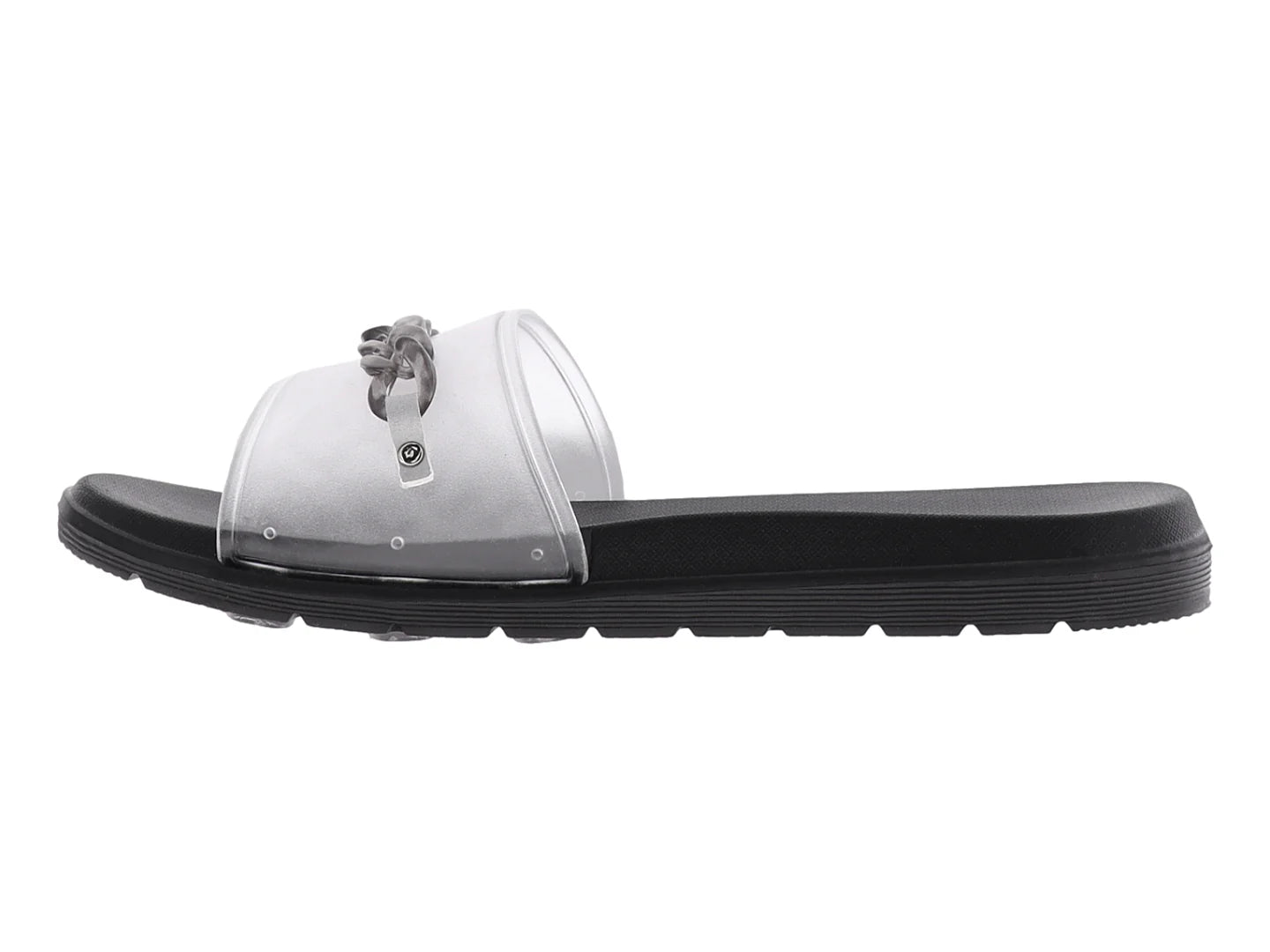 Sandalias Elega Negro Transparente para Mujer