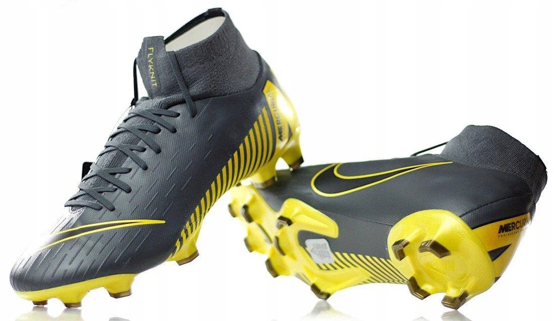 Nike Superfly 6 Pro FG Mens Soccer Cleats Dark Grey Yellow