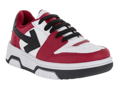 Tenis New Boys Rojo Blanco y Negro para Niño