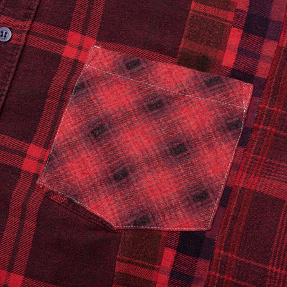 Over Dye 7 Cuts Shirt Red