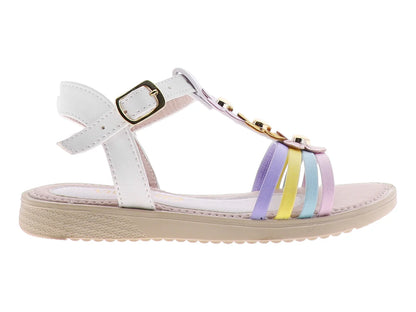 Sandalias Viris Blanco Multicolor de Princesas para Niña