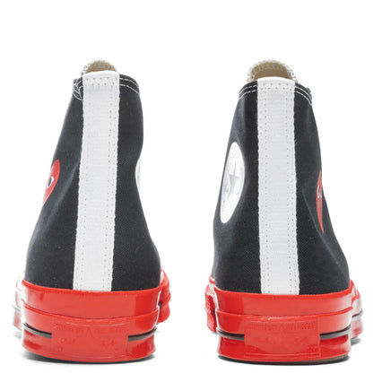 Converse x Comme Des Garcons PLAY All Star Chuck 70 Hi Red Sole Black