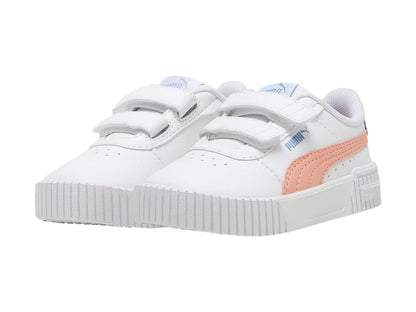 Tenis PUMA Carina 20 Blanco Rosa y Azul para Niña