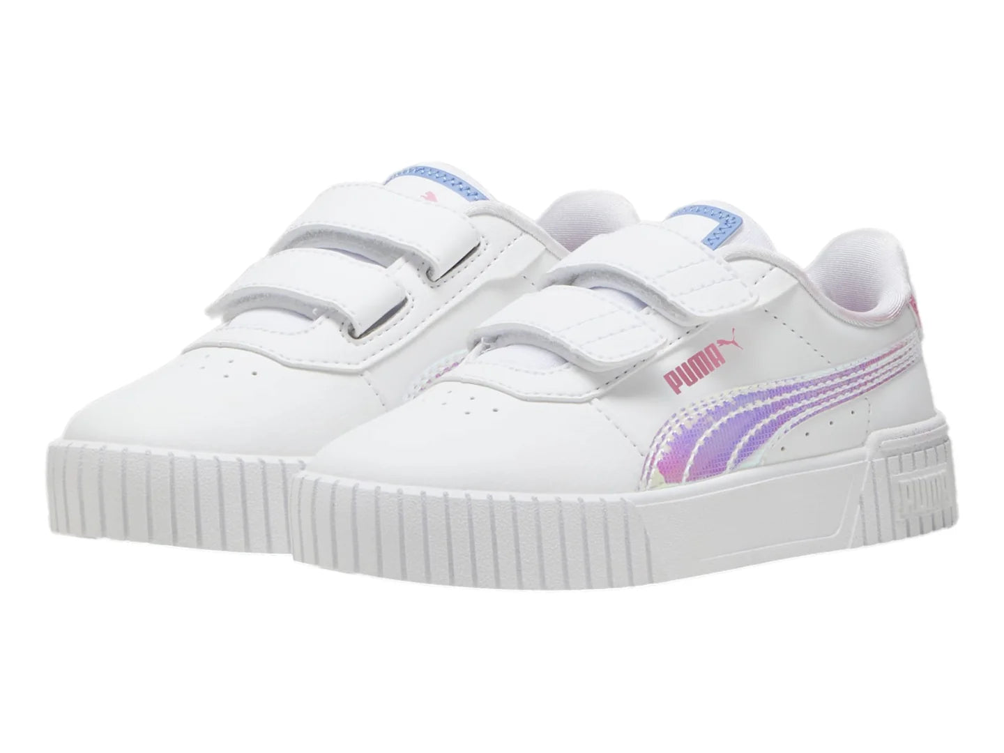 Tenis PUMA Carina 20 Deep Dive Blanco Azul y Rosa para Niña