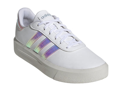 Tenis Adidas Court Platform Blanco y Rosa para Mujer