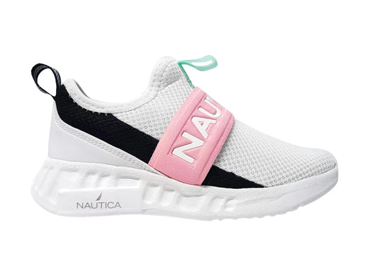 Tenis Nautica Fallon Blanco y Rosa para Niña