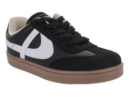 Tenis Panam Negro con Blanco para Niño
