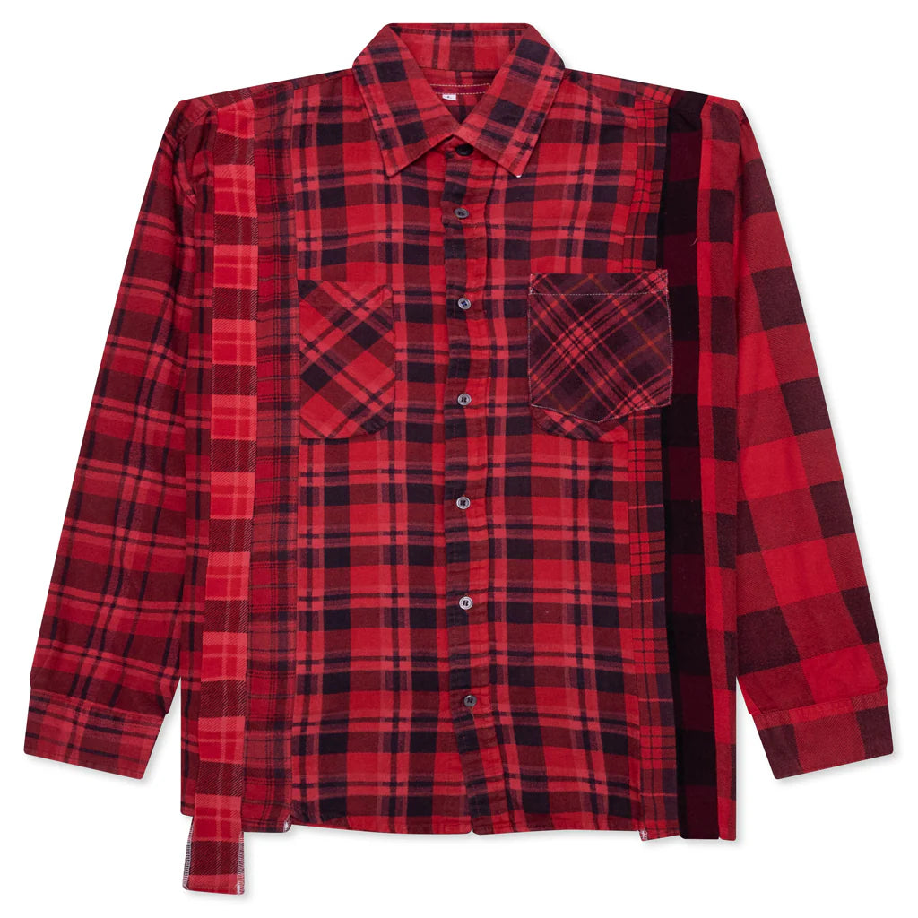 Over Dye 7 Cuts Shirt Red