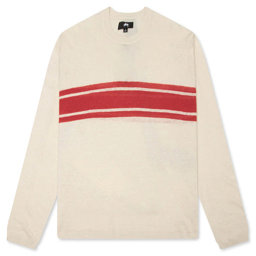 Lightweight Striped Sweater Bone