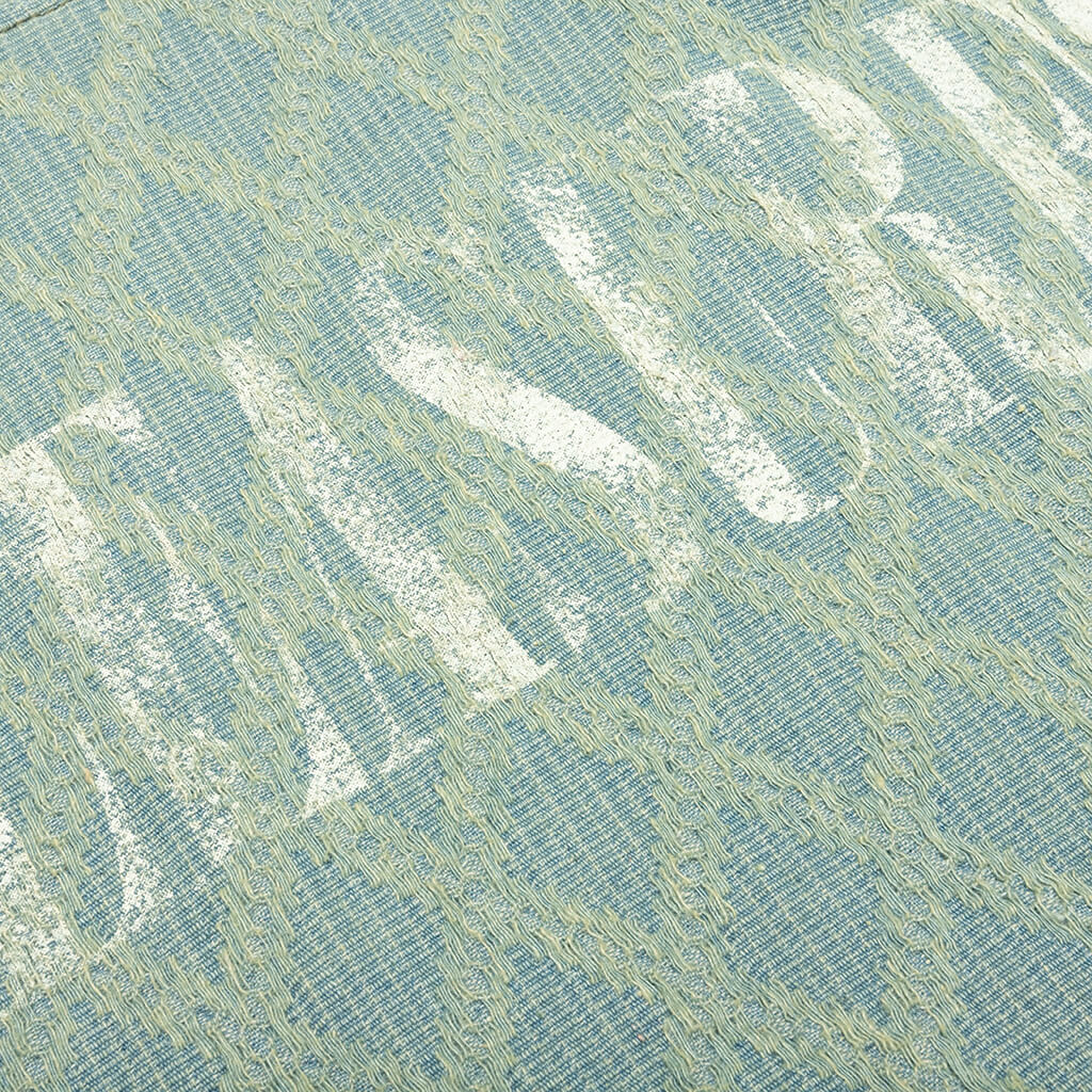 Diamond Jacquard Zip Hoodie Light Indigo