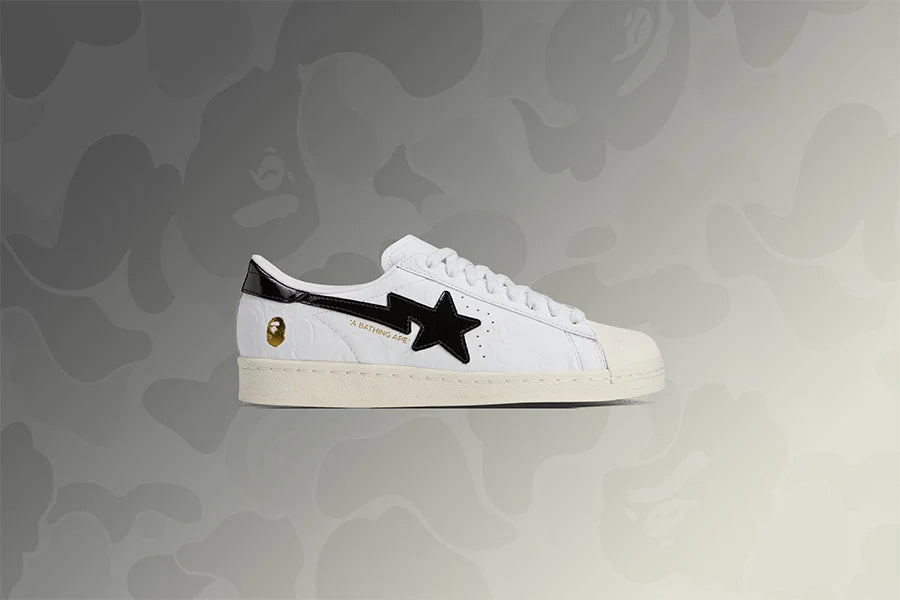 Adidas x BAPE Superstar Cloud White Core Black Off White