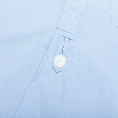 Double Regular Collar Shirt Sax Blue