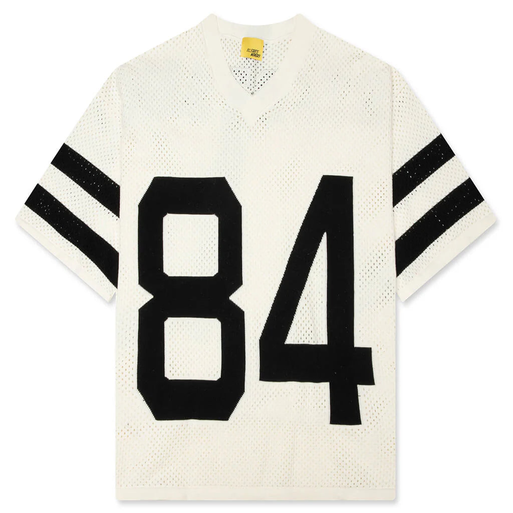 Knit Mesh Jersey Cream Black