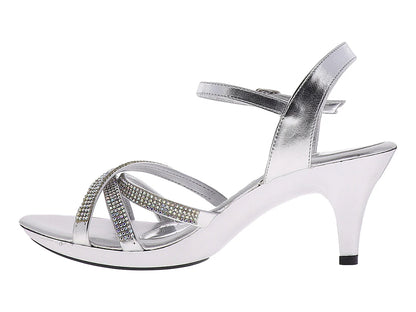 Zapatillas de Fiesta Roze Plata Tornasol para Mujer