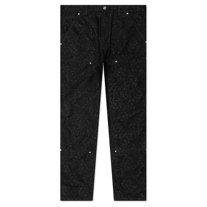 Abc Crystal Rivet Lace Double Knee Pant Black