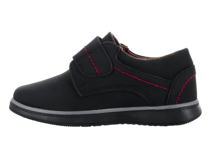 Zapatos Germany Nobuck Negro Rojo para Niño