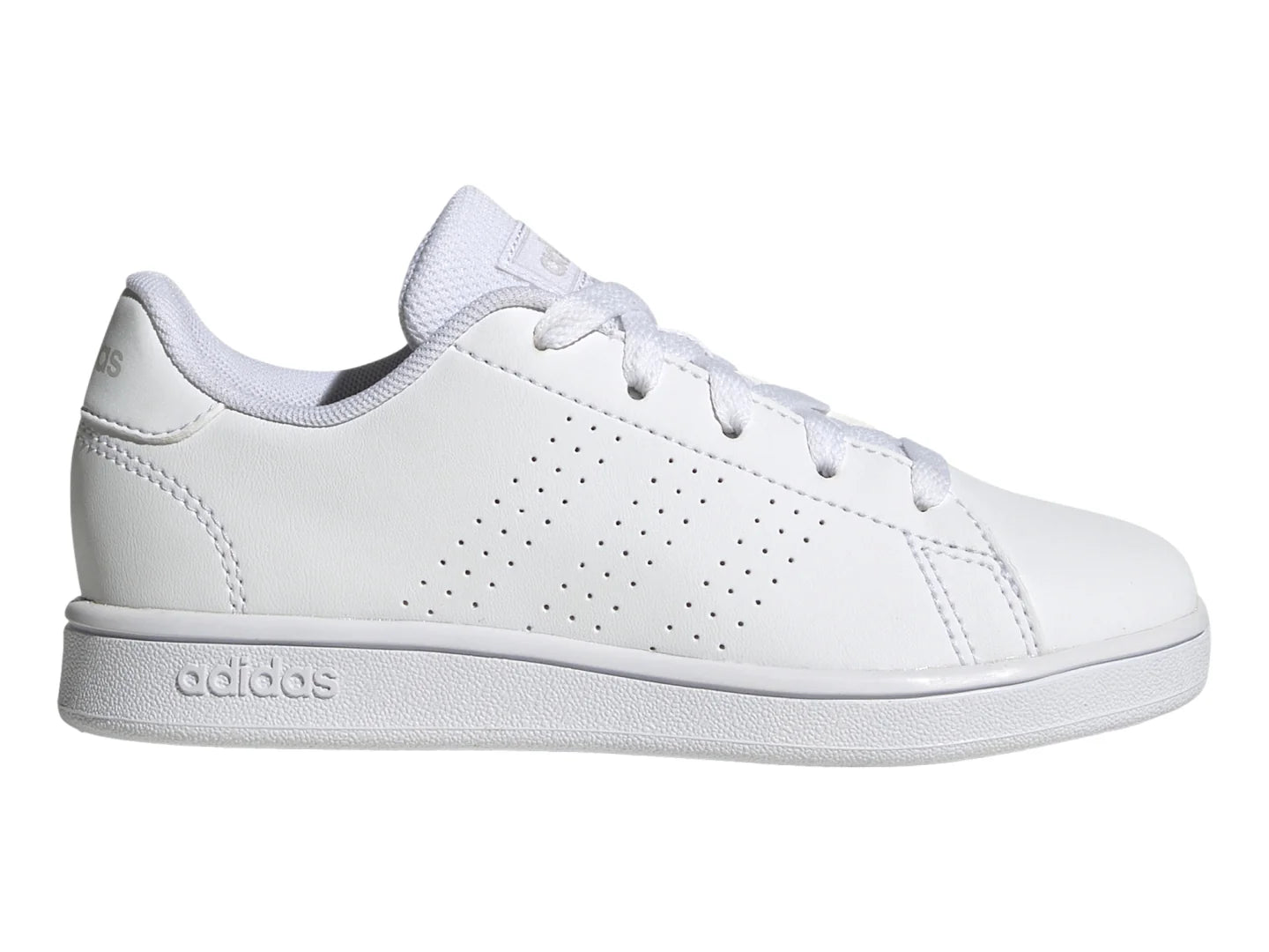 Tenis Adidas Advantage Blanco y Gris para Niño