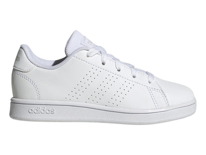 Tenis Adidas Advantage Blanco y Gris para Niño