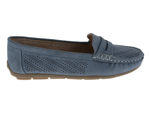 Zapatos Mocasines Comfort Fit Azul para Mujer