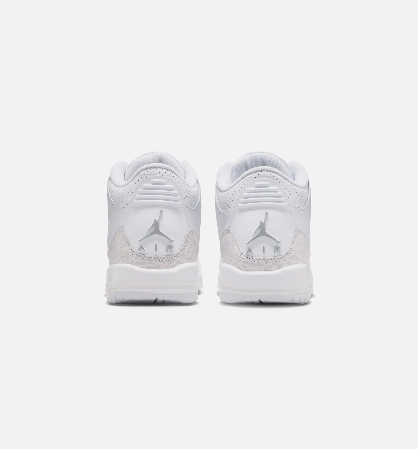 Air Jordan 3 Retro White And Silver Grade School Lifestyle Shoe White Metallic Silver Free Shipping