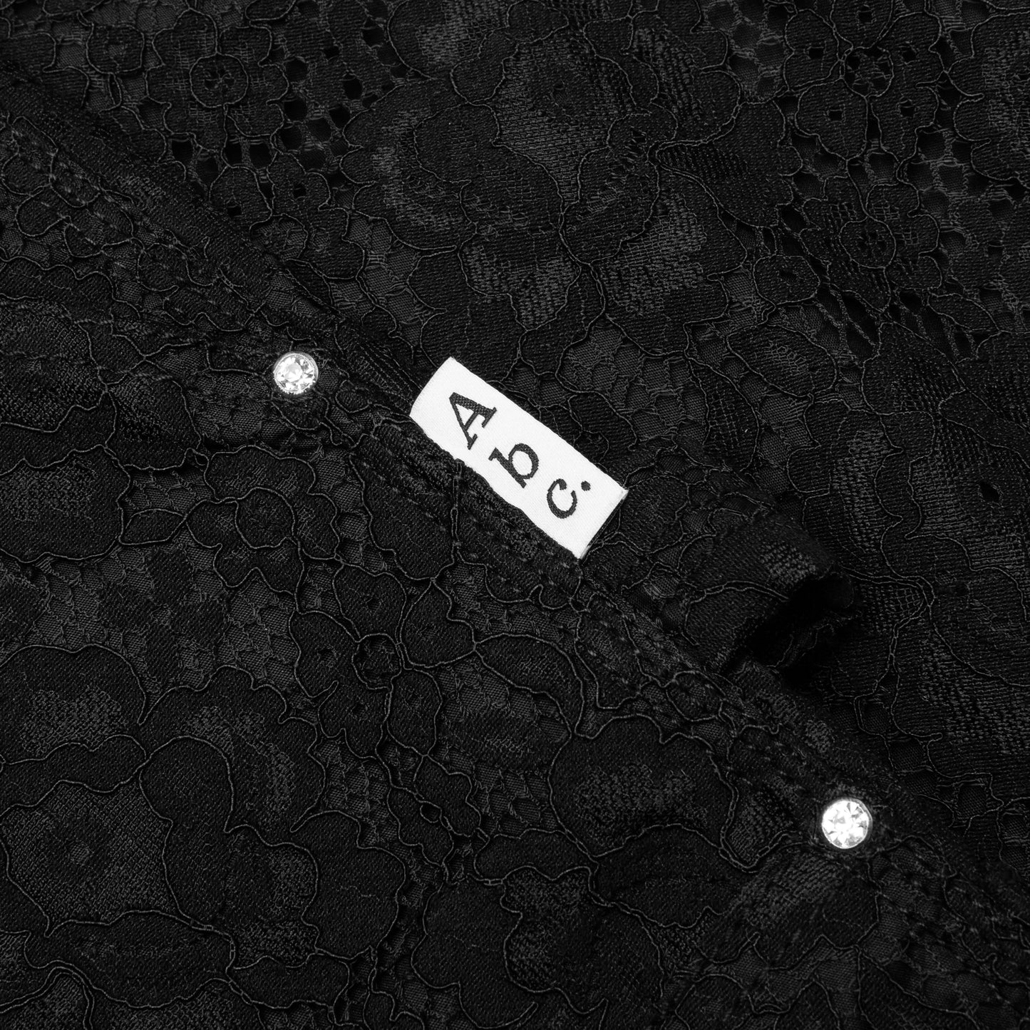Abc Crystal Rivet Lace Double Knee Pant Black