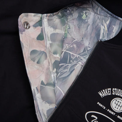 Handyman Reversible Bomber Jacket Pirate Black Wood Camo