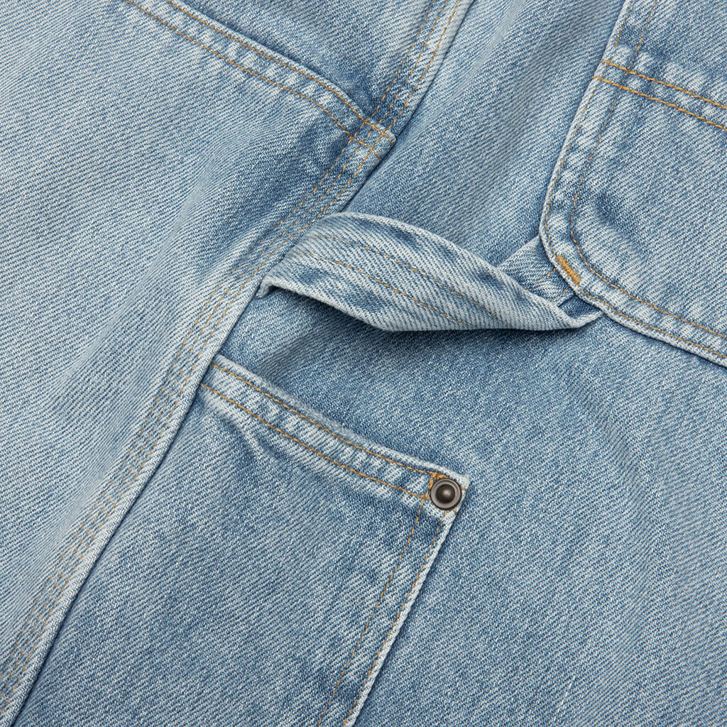 OG Double Knee Short Blue Heavy Worn Bleached