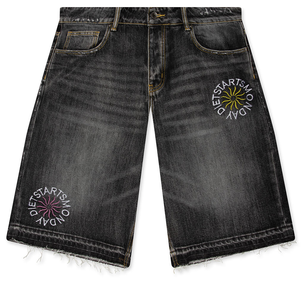 Sol Denim Shorts Black