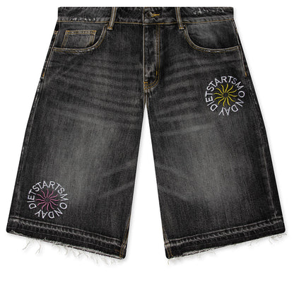 Sol Denim Shorts Black