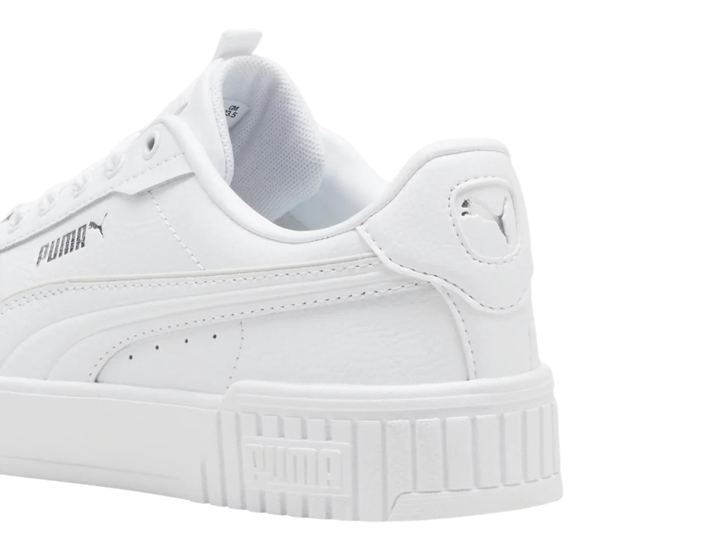 Tenis PUMA Carina 20 Lux Blanco y Plata para Mujer