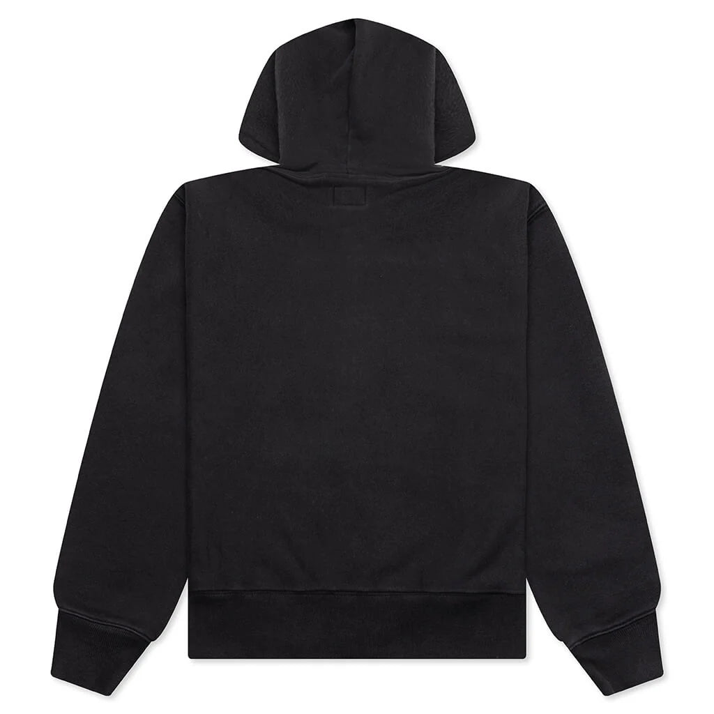 Established Printed Zip Hoodie Black