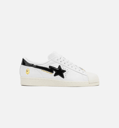 Bape x Adidas Superstar Vintage Mens Lifestyle Shoe White Black