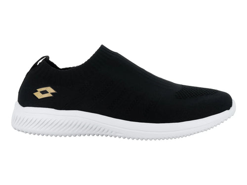 Tenis Lotto Mila Negro con Dorado para Mujer