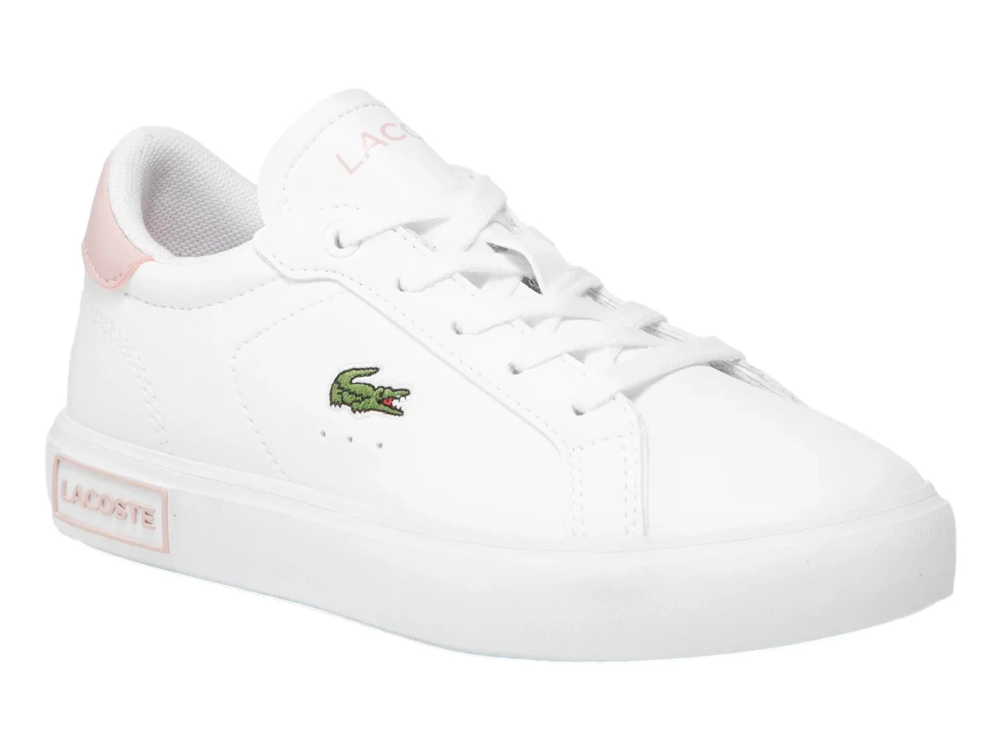 Tenis Lacoste Powercourt Blanco y Rosa para Niña