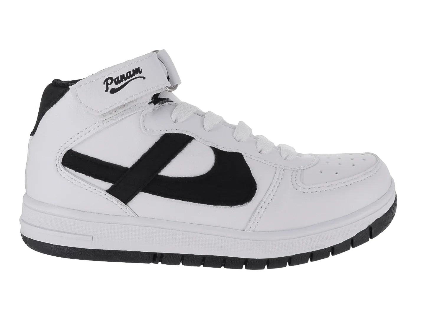 Tenis Panam Blanco y Negro para Niño
