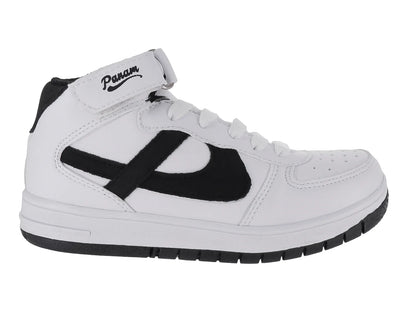 Tenis Panam Blanco y Negro para Niño