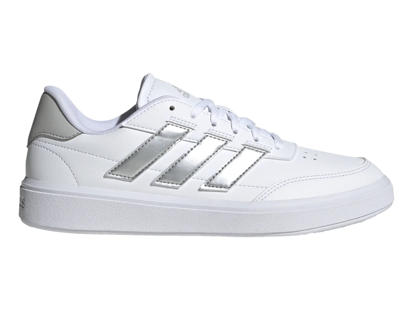 Tenis Adidas Courtblock Blancos con Plata para Mujer