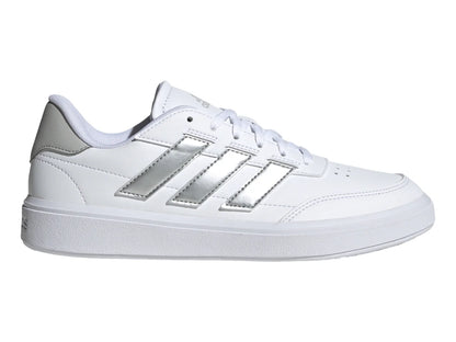 Tenis Adidas Courtblock Blancos con Plata para Mujer