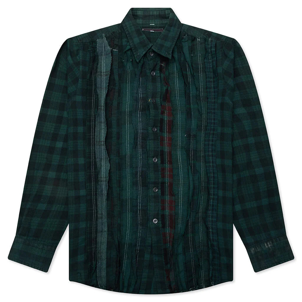 Over Dyed Ribbon Shirt Green