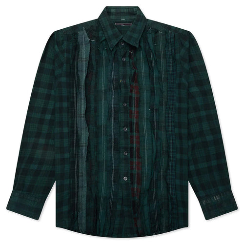 Over Dyed Ribbon Shirt Green