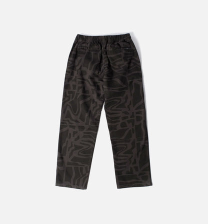 Broken Fitted Mens Pants Black