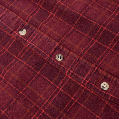 Flannel Shirt 7 Cuts Shirt Over Dye Red