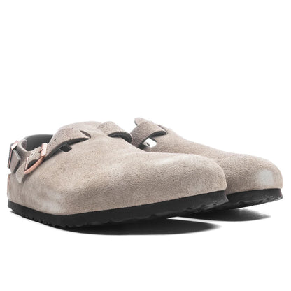 Wide Tokio Suede Leather Taupe