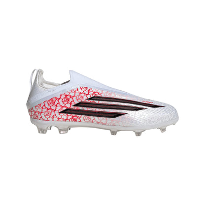 adidas F50 Elite Laceless FG Firm Ground Youth Soccer Cleats White Black Red