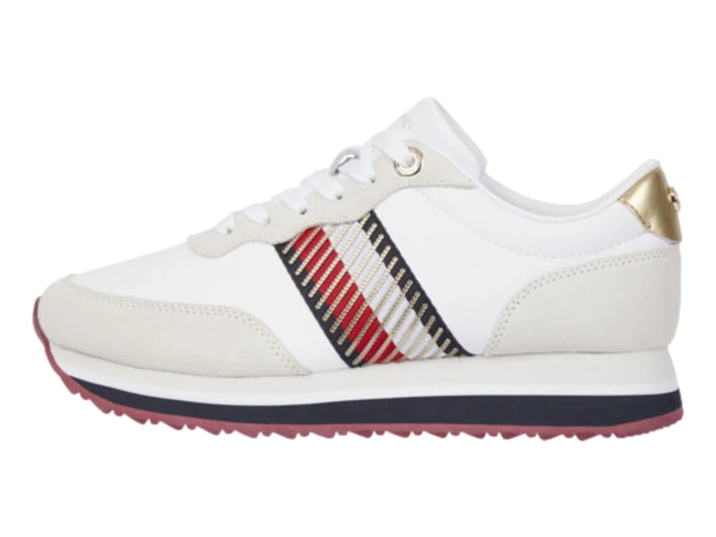 Tenis Tommy Hilfiger Corporate Sequins Runner Blancos para Mujer