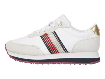 Tenis Tommy Hilfiger Corporate Sequins Runner Blancos para Mujer