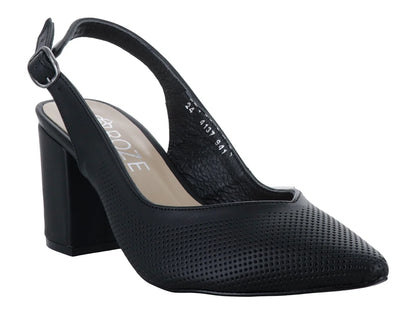 Zapatos Tacón Cerrados Roze Negro para Mujer