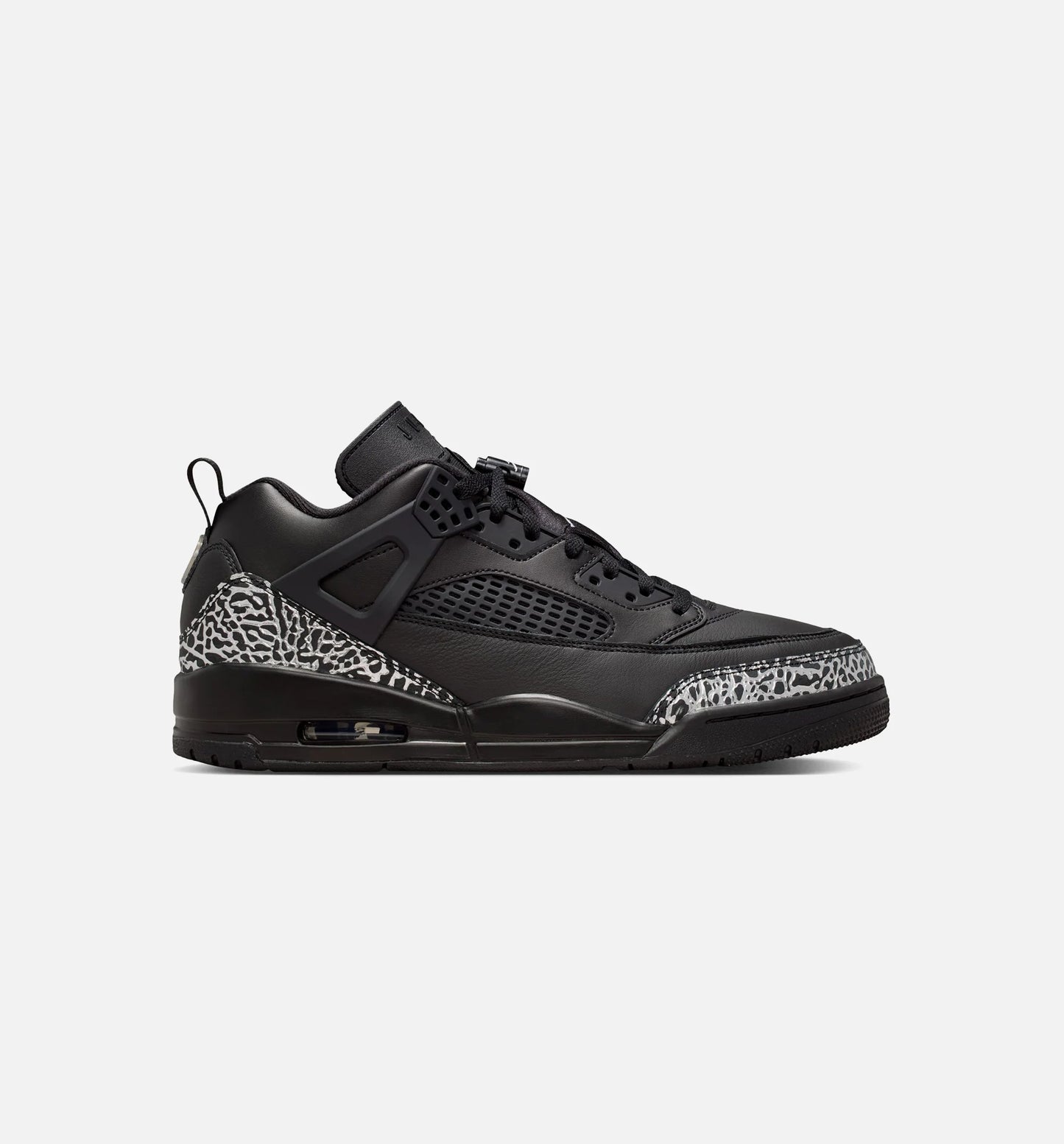 Spizike Low Mens Basketball Shoe Black Black Metallic Silver