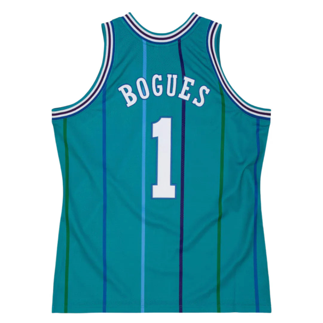 Mitchell & Ness Muggsy Bogues 1992 Charlotte Hornets Classics Jersey - Teal